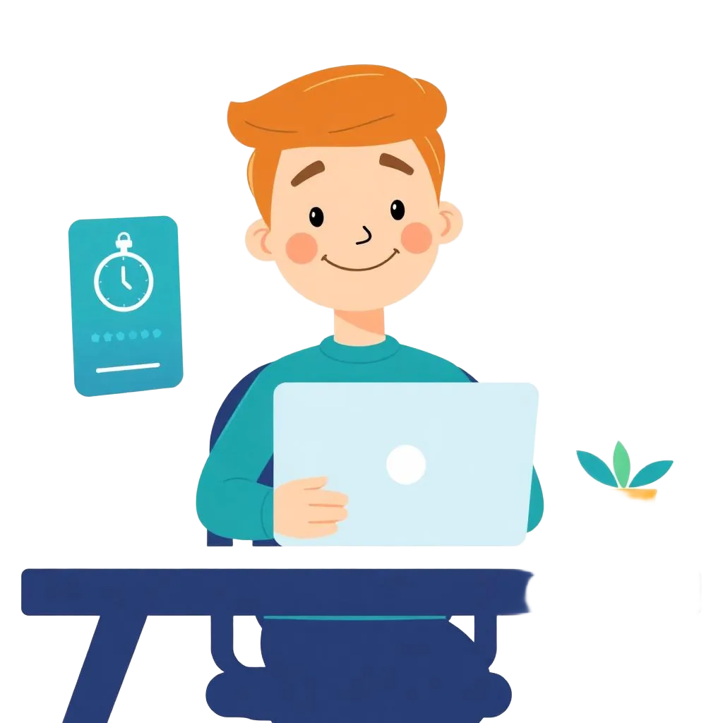 Freelancer using billt time tracking app to log hours and send AI-generated invoices